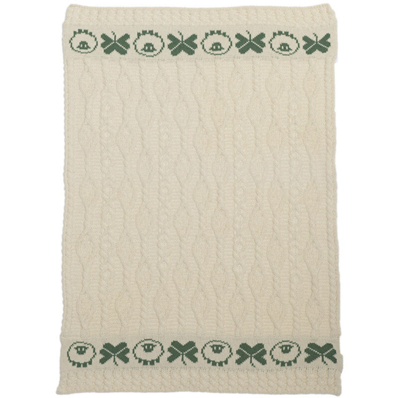 Merino Sheep & Shamrock Baby Throw